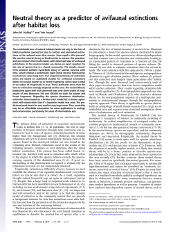 Neutral theory as a predictor of avifaunal extinctions after habitat loss