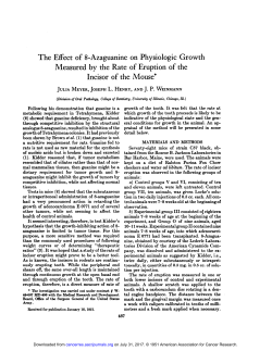 The Effect of 8-Azaguanine on Physiologic Growth Measured by the