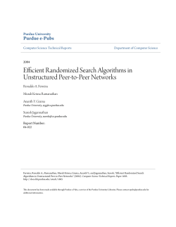 Efficient Randomized Search Algorithms in - Purdue e-Pubs