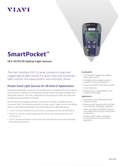 SmartPocket OLS-34/35/36 Optical Light Sources
