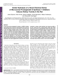 Amide Hydrolysis of a Novel Chemical Series of Microsomal