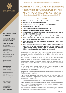 FY16 Unaudited Financial Results