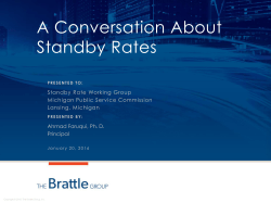 A Conversation About Standby Rates