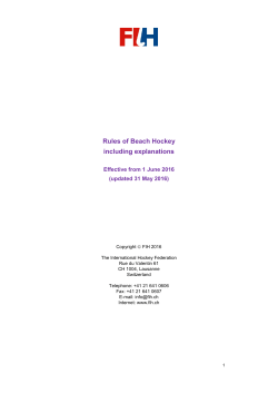 Rules of Beach Hockey including explanations