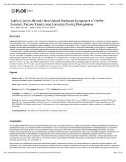 PLOS ONE: Subfossil Leaves Reveal a New Upland