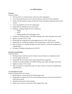 SAA BOD Positions President Executive Board