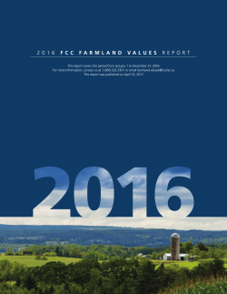 2016 FCC FARMLAND VALUES REPORT