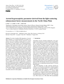 Aerosol hygroscopicity parameter derived from the light scattering
