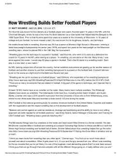 How Wrestling Builds Better Football Players