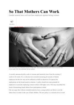 So That Mothers Can Work