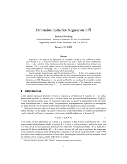 Dimension Reduction Regression in R