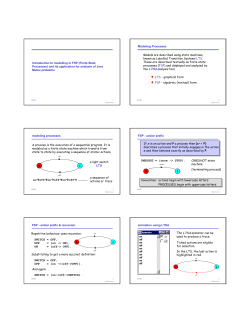 Introduction to modelling in FSP (Finite State Processes) and its