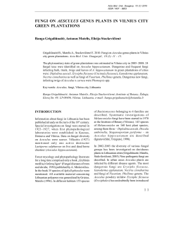 fungi on aesculus genus plants in vilnius city green plantations