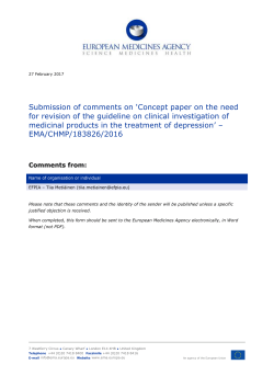 Form for submission of comments