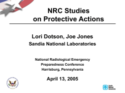 Three NRC-Funded Studies on Prot Actions Jones