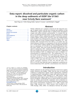 dissolved and particulate organic carbon in the