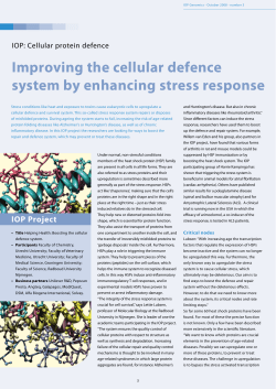 "Improving the cellular defence system by enhancing