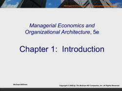 Managerial Economics and Organizational Architecture