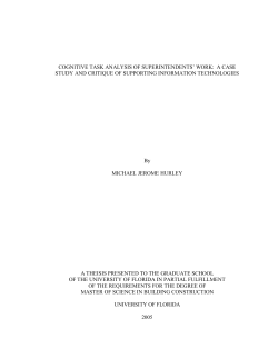 cognitive task analysis of superintendents` work: a case