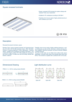 Dimensional Drawing Light distribution curve Description