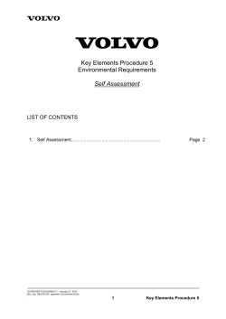 Environment assessment questionnaire KEP 5 Issue