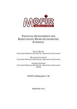 financial development and remittances: micro-econometric