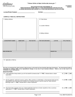 Form MB-FB - Texas Alcoholic Beverage Commission