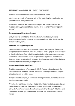 Temporomandibular Joint - Near East University Docs