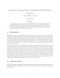 Applications of Group Theory to Fundamental - Chi