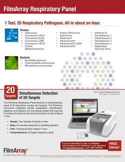 BioFire Diagnostics FilmArray Documents
