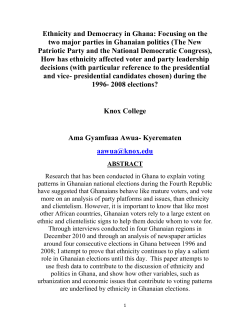 Ethnicity and Democracy in Ghana - Languages, Literatures, and