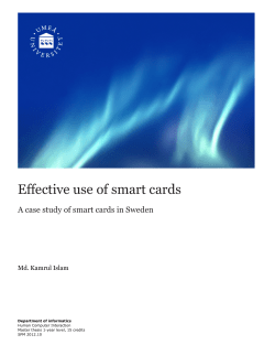 Effective use of smart cards