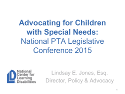 Advocating for Children with Special Needs: National PTA