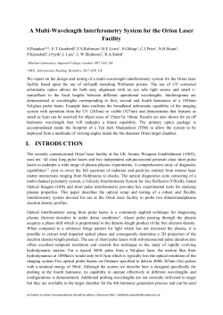 Multi wavelength interferometry capability for the Orion