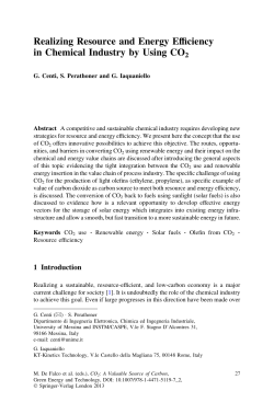 Realizing Resource and Energy Efficiency in Chemical