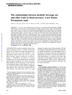 The relationships between alcoholic beverage use