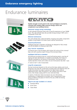 Endurance emergency lighting