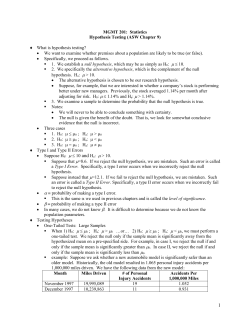 Hypothesis Testing