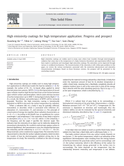 High emissivity coatings for high temperature application