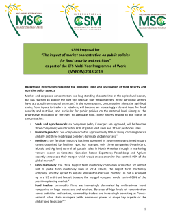 CSM Proposal for &ldquo;The impact of market concentration on public