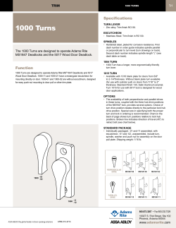 1000 Turns - Adams Rite