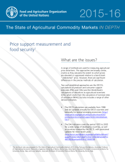 Price support measurement and food security