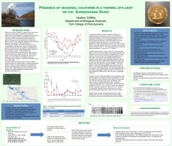 Presence of seasonal coliforms in a thermal effluent on the