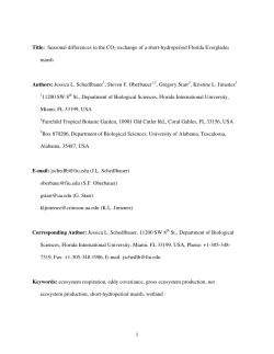 Seasonal differences in the CO2 exchange of a - dPanther