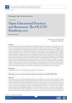 Open Educational Practices and Resources: The OlcOs