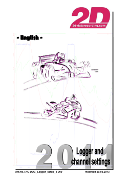 2D Logger 6 setting - 2d
