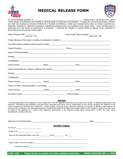 MEDICAL RELEASE FORM