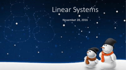 Linear Systems