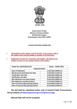 The bid shall be submitted online only at Central Public