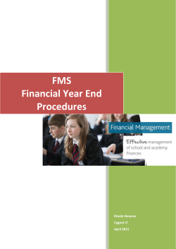 FMS Financial Year End Procedures Contents Contents